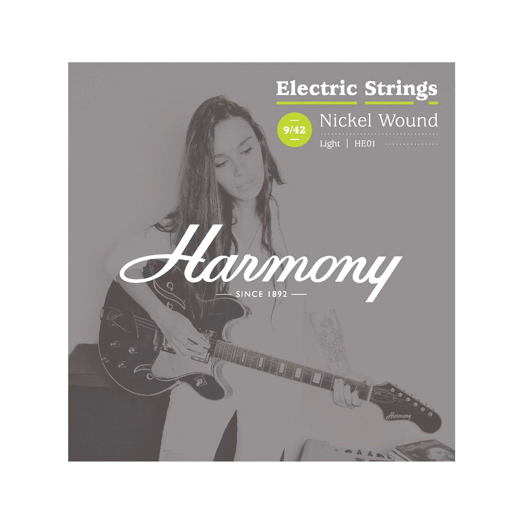 HE01 Nickel Electric Guitar Strings, Light, 9/42 BY Harmony - Musical Instruments available at DOYUF